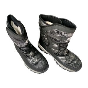 HOBIBEAR Kids Winter Snow Boots Waterproof Faux Fur Lined Shoes Sz EU 38 US5.5/6